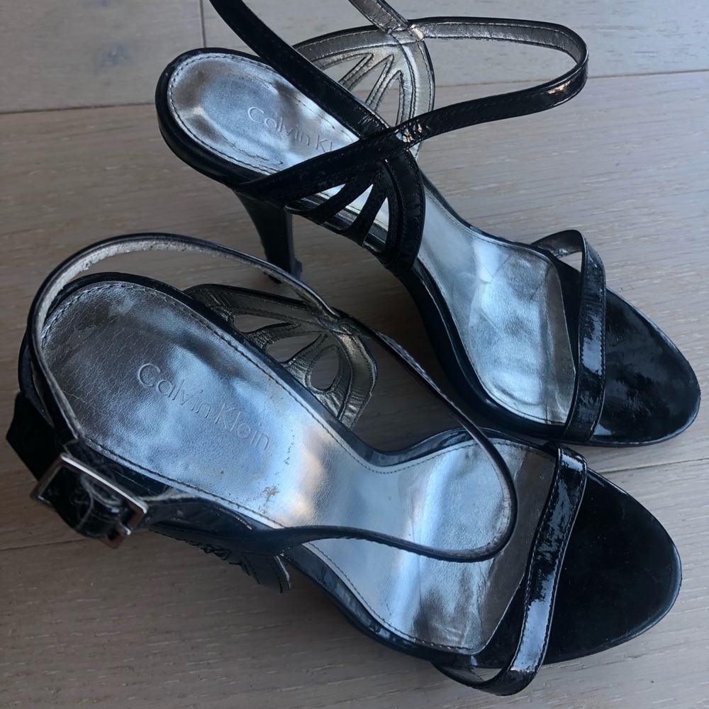 Calvin Klein Patent Black Heels